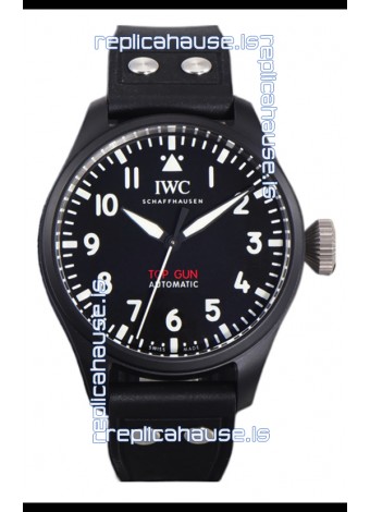 IWC Big Pilot's IW326906 Top Gun Edition 43MM Leather Strap Ceramic Swiss Replica