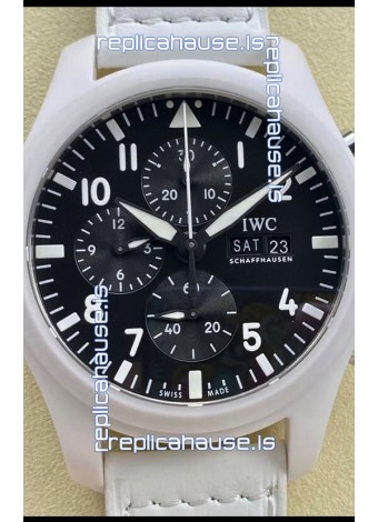 IWC Pilot's Chronograph Top Gun Ceramic IW389105 1:1 Mirror Replica in Black Dial