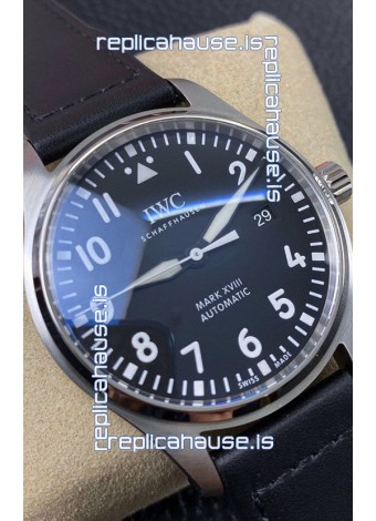 IWC Pilot Mark XVIII IW327001 1:1 Mirror Swiss Replica Watch in Black Dial 