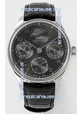 IWC Portuguese Perpetual Calendar 904L Steel Swiss Replica Watch REF. IW503301