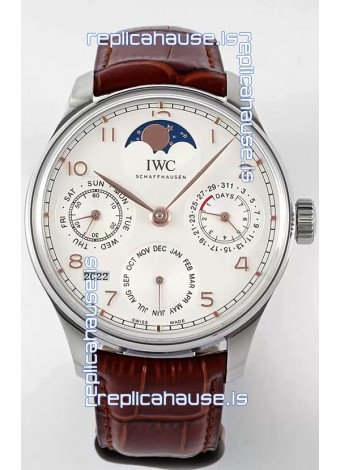 IWC Portuguese Perpetual Calendar 904L Steel Swiss Replica Watch REF. IW503307