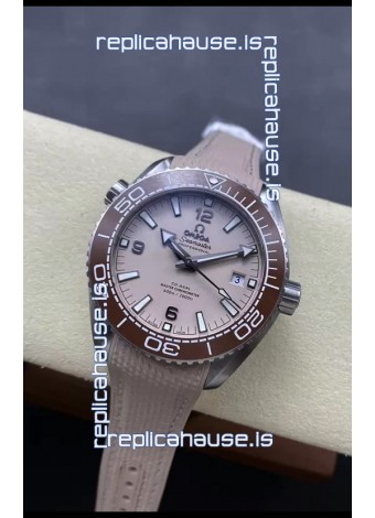 Omega Seamaster Planet Ocean 600M 43.50 MM Steel Casing with Beige Dial 1:1 Mirror Replica