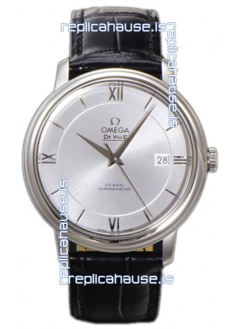 Omega De-Ville Annual Co-Axial Swiss Replica Watch 1:1 Mirror Edition in Steel Dial 39.5MM