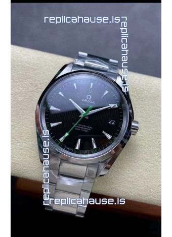 Omega Aqua Terra 150M Black Dial 904L Steel Casing Green Hand 1:1 Mirror Replica 41MM 