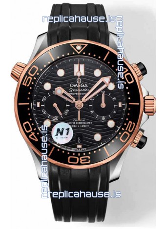Omega Seamaster Co-Axial Master Chronograph Two Tone Black Dial 44MM 1:1 Mirror Replica