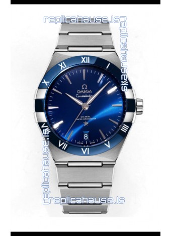 Omega Co-Axial Constellation Stainless White Blue Dial 1:1 Mirror Replica 41MM