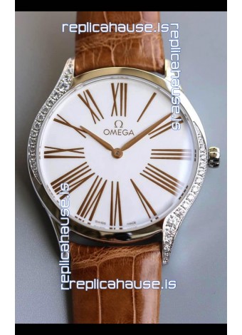 Omega De Ville Tresor Edition Swiss Quartz Watch 36MM Steel Casing White Dial