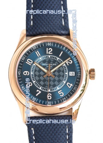 Patek Philippe Calatrava 6007R Blue Dial Rose Gold 1:1 Mirror Replica Watch