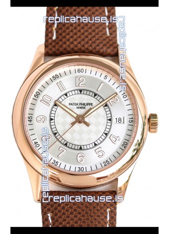 Patek Philippe Calatrava 6007R Steel Dial Rose Gold 1:1 Mirror Replica Watch