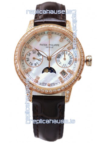 Patek Philippe Grand Complications Ladies First Perpetual Calendaer Rose Gold Swiss Replica Watch 