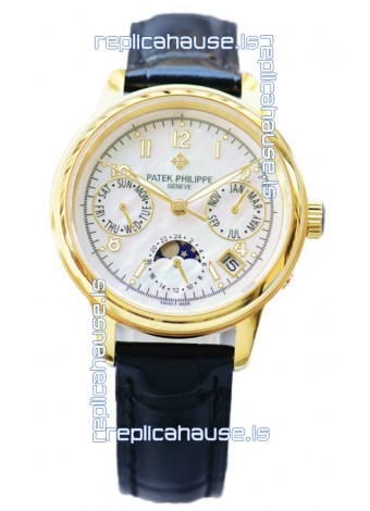 Patek Philippe Grand Complications Ladies First Perpetual Calendaer Yellow Gold Swiss Replica Watch 