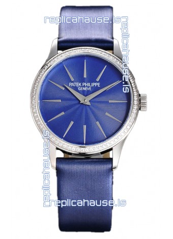 Patek Philippe Calatrava 4997 Ladies Steel Case Blue Dial with Swiss Automatic Movement Watch