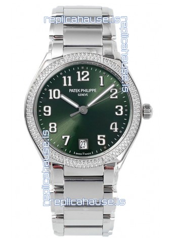 Patek Philippe Twenty-4 Green Dial 904L Steel Casing 1:1 Mirror Replica Watch 36MM