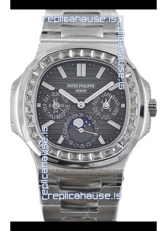 Patek Philippe Nautilus 5740 Perpetual Calendar Stainless Steel Grey Dial Swiss Replica Watch 