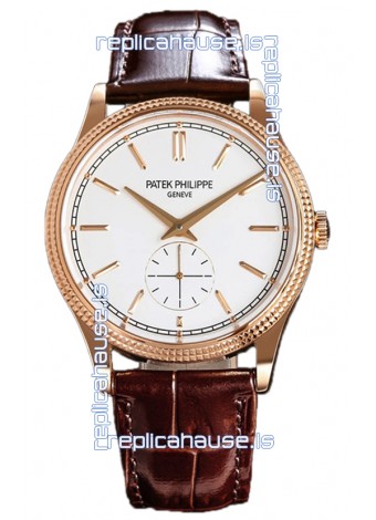 Patek Philippe Calatrava 6119R Rose Gold Casing Watch 1:1 Mirror Replica Watch 