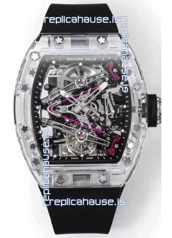 Richard Mille RM38-02 Sapphires Bubba Watson Black Rubber Tourbillon Movement 1:1 Mirror Replica