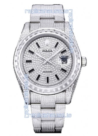 Rolex Datejust 41MM Swiss Replica - Iced Out Edition in Diamonds Dial 