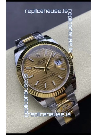 Rolex Datejust M126333 41MM ETA3235 72 Hours Power Fluted Dial Oyster 1:1 Mirror Replica Yellow Gold 904L Steel