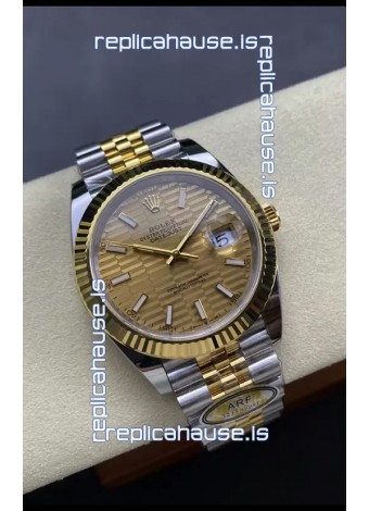 Rolex Datejust M126333 41MM ETA3235 72 Hours Power Fluted Dial Jubilee 1:1 Mirror Replica Yellow Gold 904L Steel