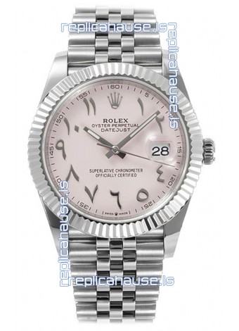 Rolex Datejust M126300 41MM ETA3235 Pink Arabic Dial - 904L Steel Casing 