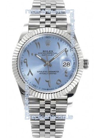 Rolex Datejust M126300 41MM ETA3235 Ice Blue Arabic Dial - 904L Steel Casing 
