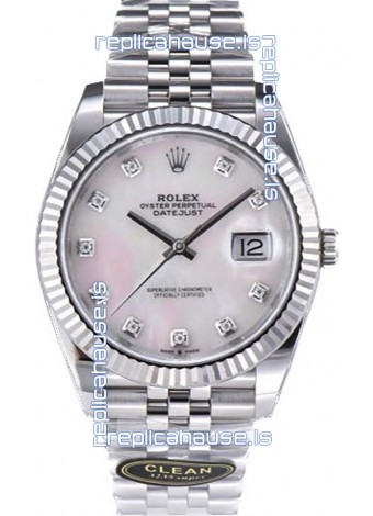 Rolex Datejust 126334 41MM ETA3235 72 Hours Power Pearl Dial Jubilee 1:1 Mirror Replica