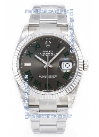 Rolex Datejust 126330 Wimbledon 41MM ETA3235 Grey Dial 72 Hours Power 1:1 Mirror Replica