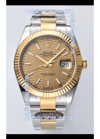 Rolex Datejust Cal.3235 Movement 1:1 Mirror Replica 904L Steel 41MM - Gold Fluted Motif Dial