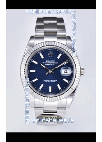 Rolex Datejust Cal.3235 Movement 1:1 Mirror Replica 904L Steel 41MM - Blue Fluted Motif Dial