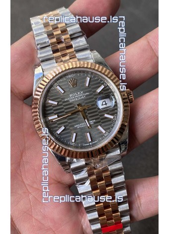 Rolex Datejust Cal.3235 Movement 1:1 Mirror Replica 904L Steel 41MM - Grey Fluted Motif Dial