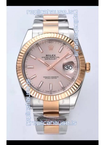 Rolex Datejust Cal.3235 Movement 1:1 Mirror Replica 904L Steel 41MM Two Tone Rose Gold Casing