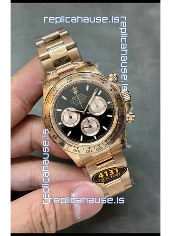 Rolex Daytona REF.126505 Cal 4131 1:1 Swiss Replica Watch - 904L Steel Rose Gold 