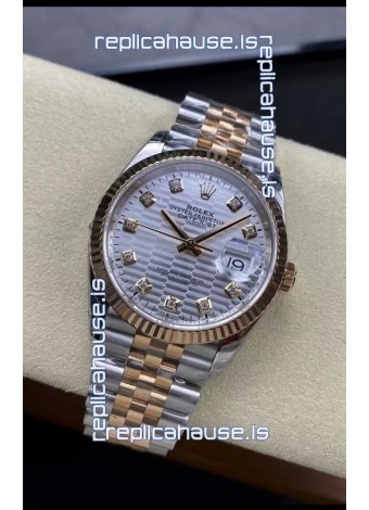 Rolex Datejust Cal.3235 Movement 1:1 Mirror Replica 904L Steel 36MM - Grey Fluted Motif Dial