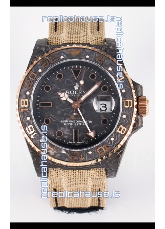 Rolex GMT Masters II Super Clone DiW Edition Swiss Replica Lightweight Carbon Casing Watch 