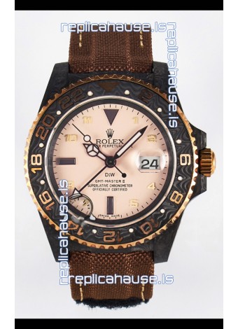 Rolex GMT Masters II Super Clone DiW Edition Swiss Replica Lightweight Carbon Casing Watch 