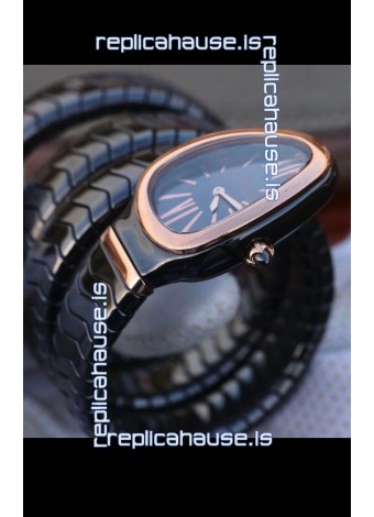 Bvlgari Serpenti Edition Black Ceramic Replica Watch in 1:1 Mirror Quality 