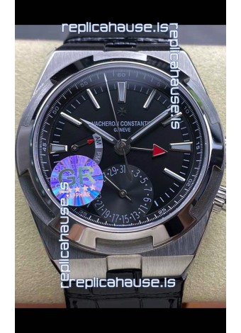 Vacheron Constantin Overseas Dual Time Stainless Steel 1:1 Mirror Swiss Replica Black Dial