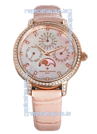 Vacheron Constantin Traditionelle Perpetual Calendar Ultra-Thin Rose Gold Swiss Replica 