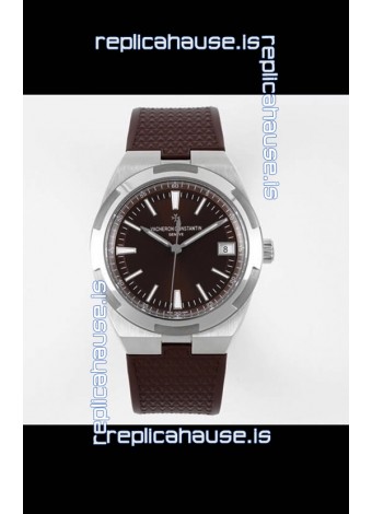 Vacheron Constantin Overseas 1:1 Mirror Swiss Replica Watch in Brown Dial - Rubber Strap