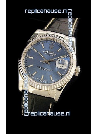 Rolex Datejust Mens Japanese Replica Watch in Blue Dial