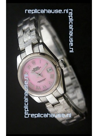 Rolex Datejust Oyster Perpetual Superlative ChronoMeter Japanese Watch in Pink Dial