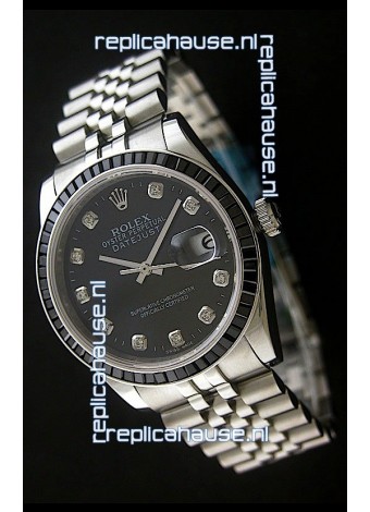 Rolex Datejust Japanese Replica Automatic Watch in Black Dial