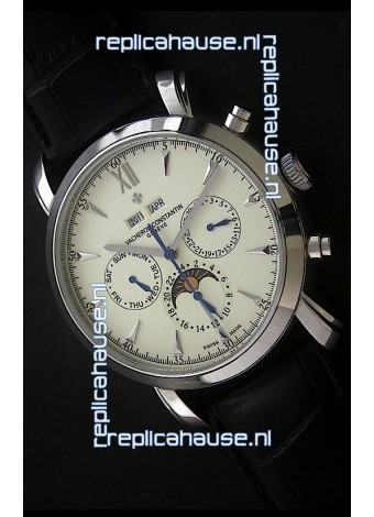 Vacheron Constantin Perpetual Calendar Japanese Watch in White Dial