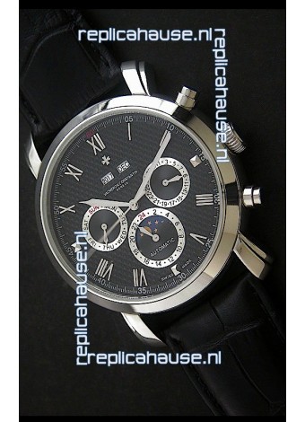 Vacheron Constantin Perpetual Calendar Japanese Watch in Black Dial