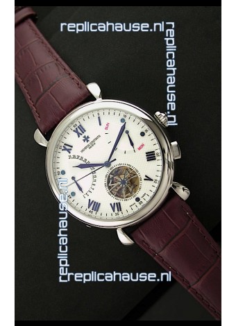 Vacheron Constantin Reserve Tourbillon Japanese Replica Watch in White Dial