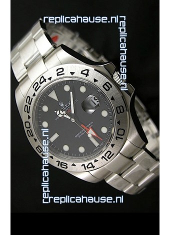 Rolex Explorer II Japanese Replica Automatic Black Steel Watch 43MM