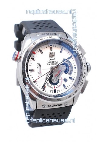 Tag Heuer Grand Carrera Calibre 36 Japanese Automatic Watch in White Dial