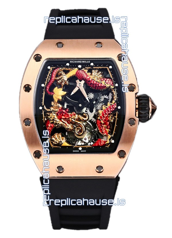 Richard Mille RM057 Dragon Dial Rose Gold Watch in Swiss Automatic Movement