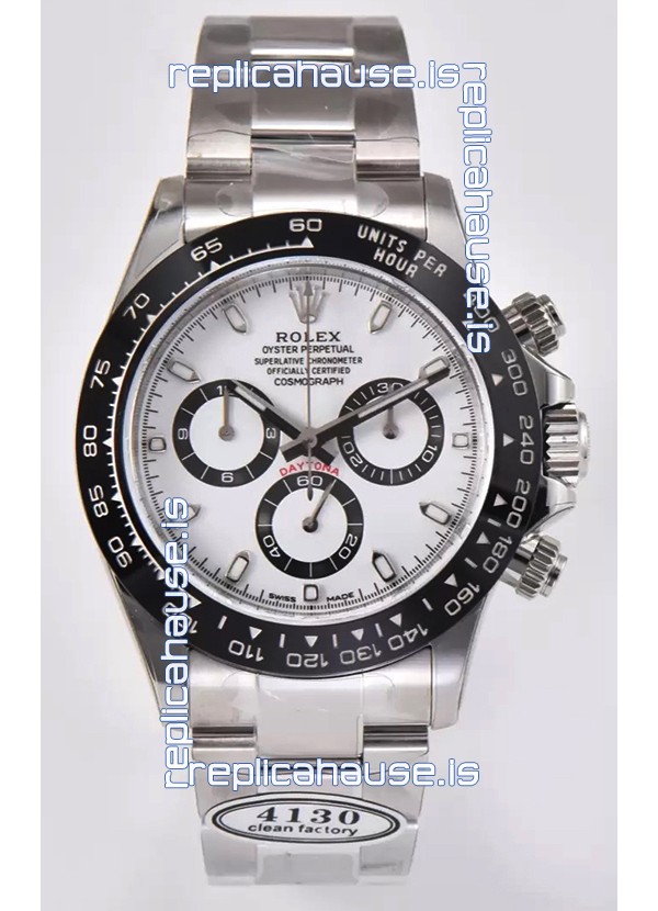 Rolex Cosmograph Daytona M116500LN Original Cal.4130 Movement 904L Steel Watch in White Dial