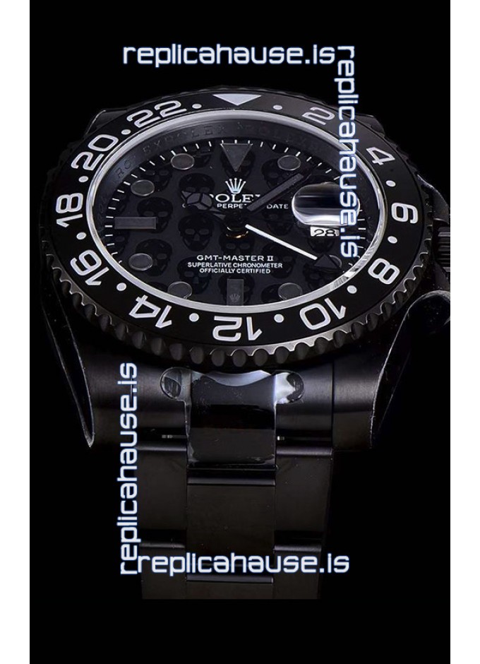 Rolex GMT Swiss Titan Revenge All Black Swiss Replica Watch Swiss ETA 3186 Movement